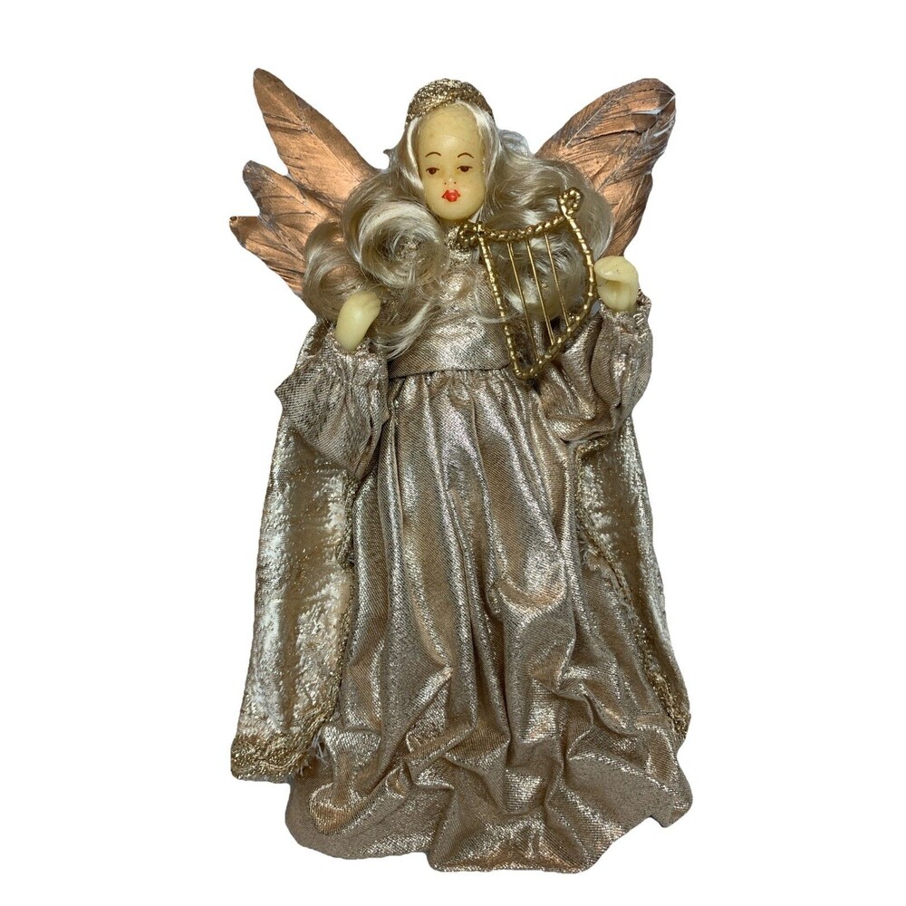 Nurnberg Wax Angel Tree Topper West Germany Vintage Christmas 10” With Box